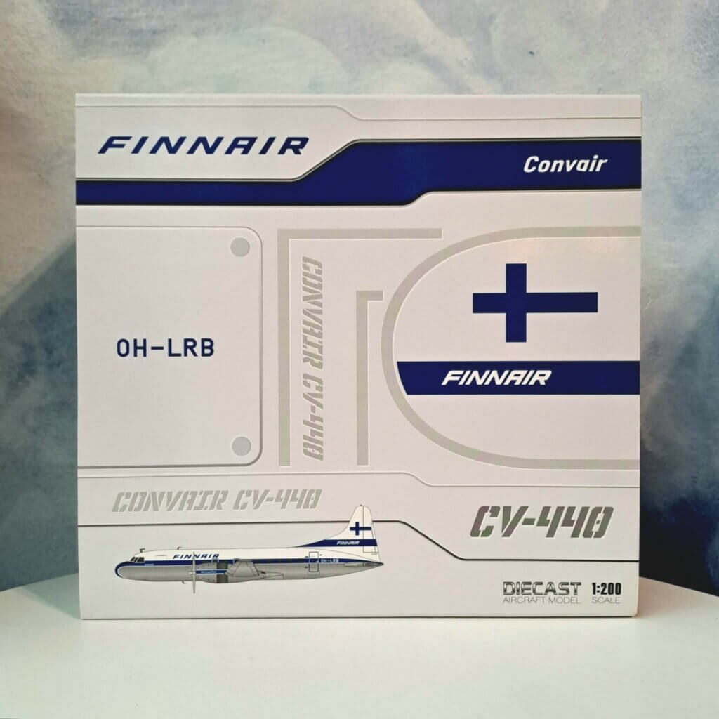 Finnair Convair CV-440 pienoismallin laatikko.