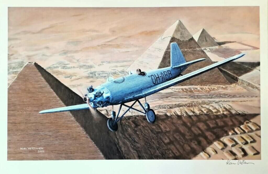 Kari Vertasen Junkers A50 Junior Kairossa 1932.