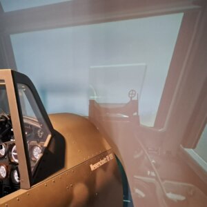 Messerschmitt-simulaattori ilmassa.